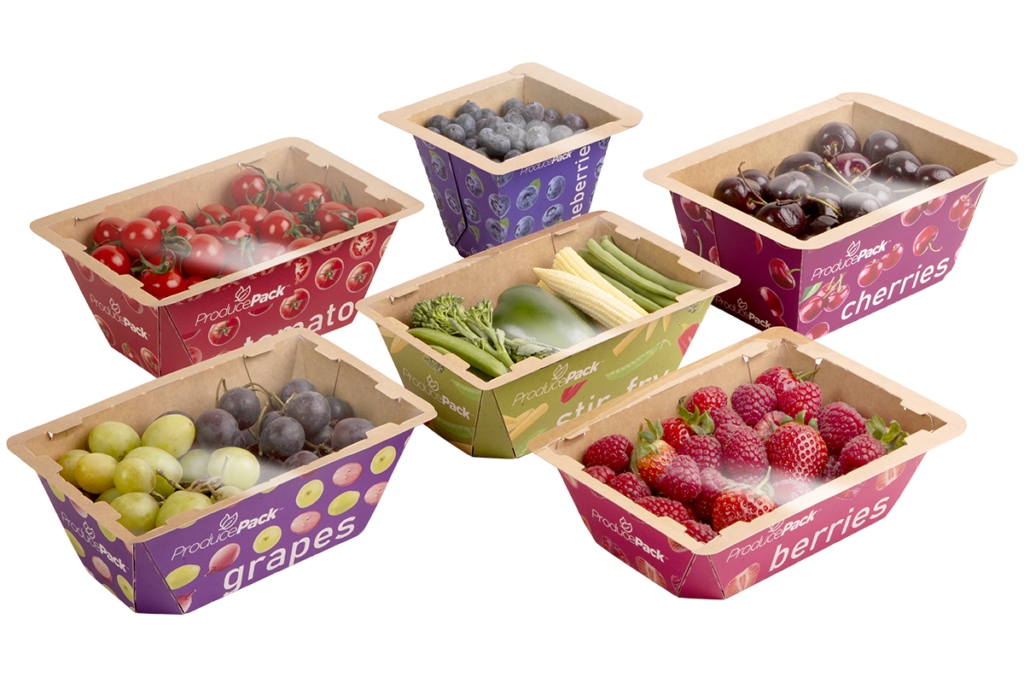 ProducePack™ Punnet Fiber-Based Top-Sealed Produce Packaging