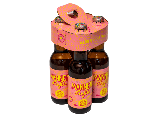 Oedipus Brewing introduces a unique, eye-catching clip-style multipack for its popular Mannenliefde beer