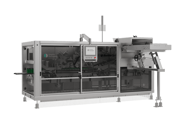 The AutoClip™ EBR1200 is a small-footprint machine designed to apply EnviroClip™ solution to round and square plastic bottles. 
